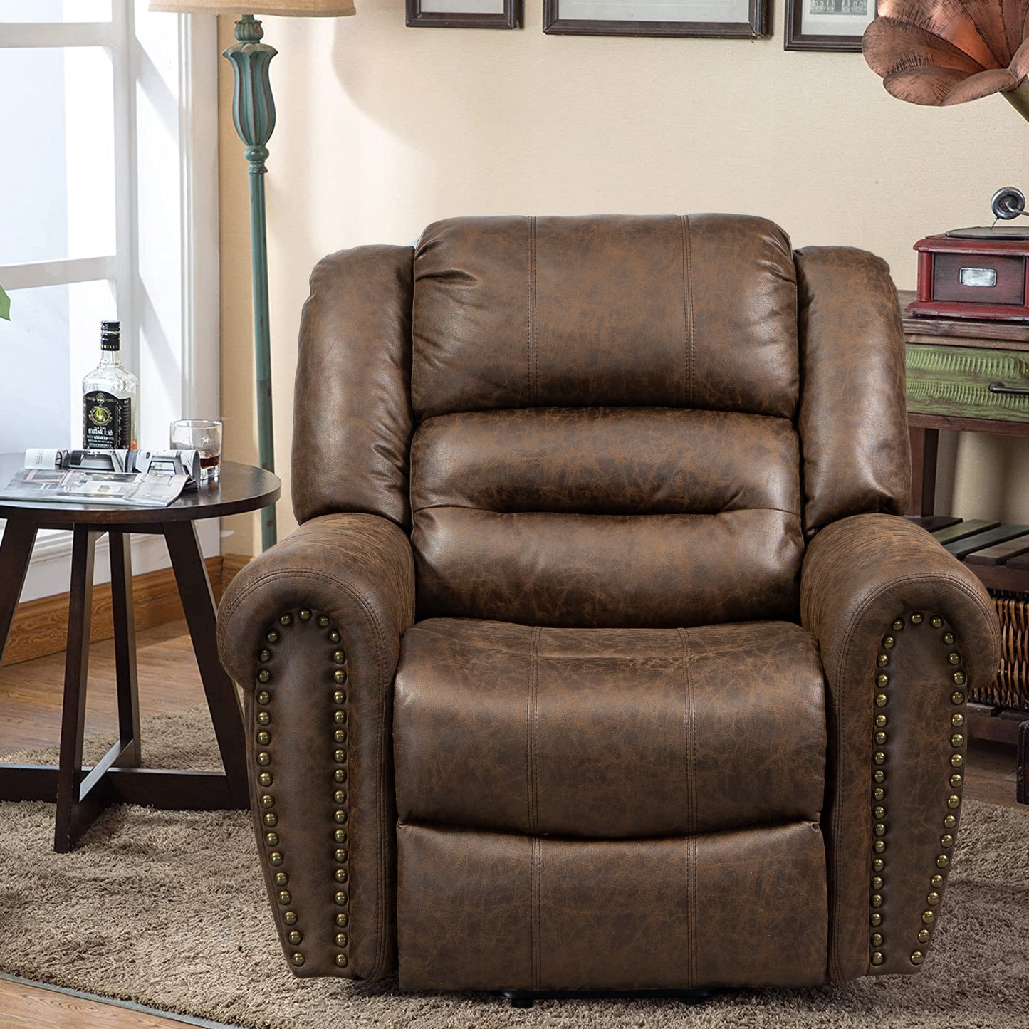 BTMWAY Faux Leather Power Lift Recliner, LJC03