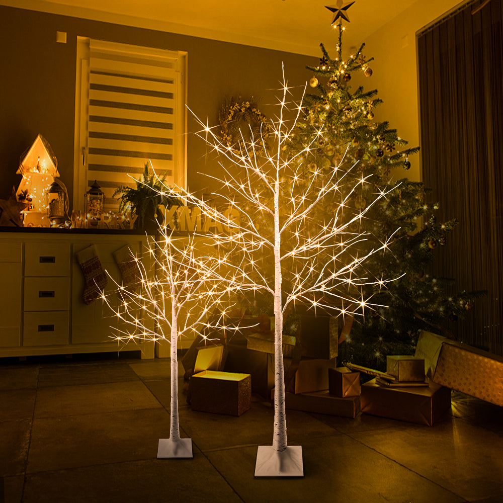 4FT Pre-Lit Artificial Christmas Tree with 48 LED Lights, Warm White,A919