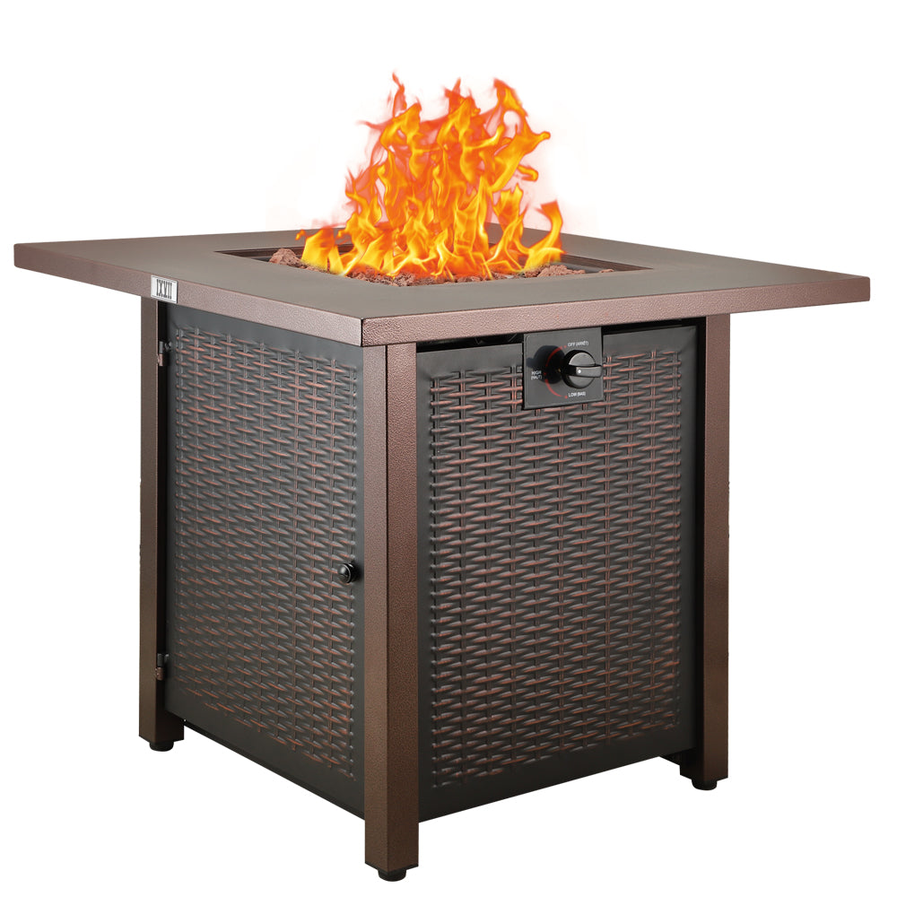 BTMWAY 40000 BTU Patio Square Gas Fire Pit Table-A09