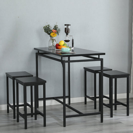 BTMWAY Espresso Pub Dining Set, for Living Room, Kitchen Room, Dining Room-A100