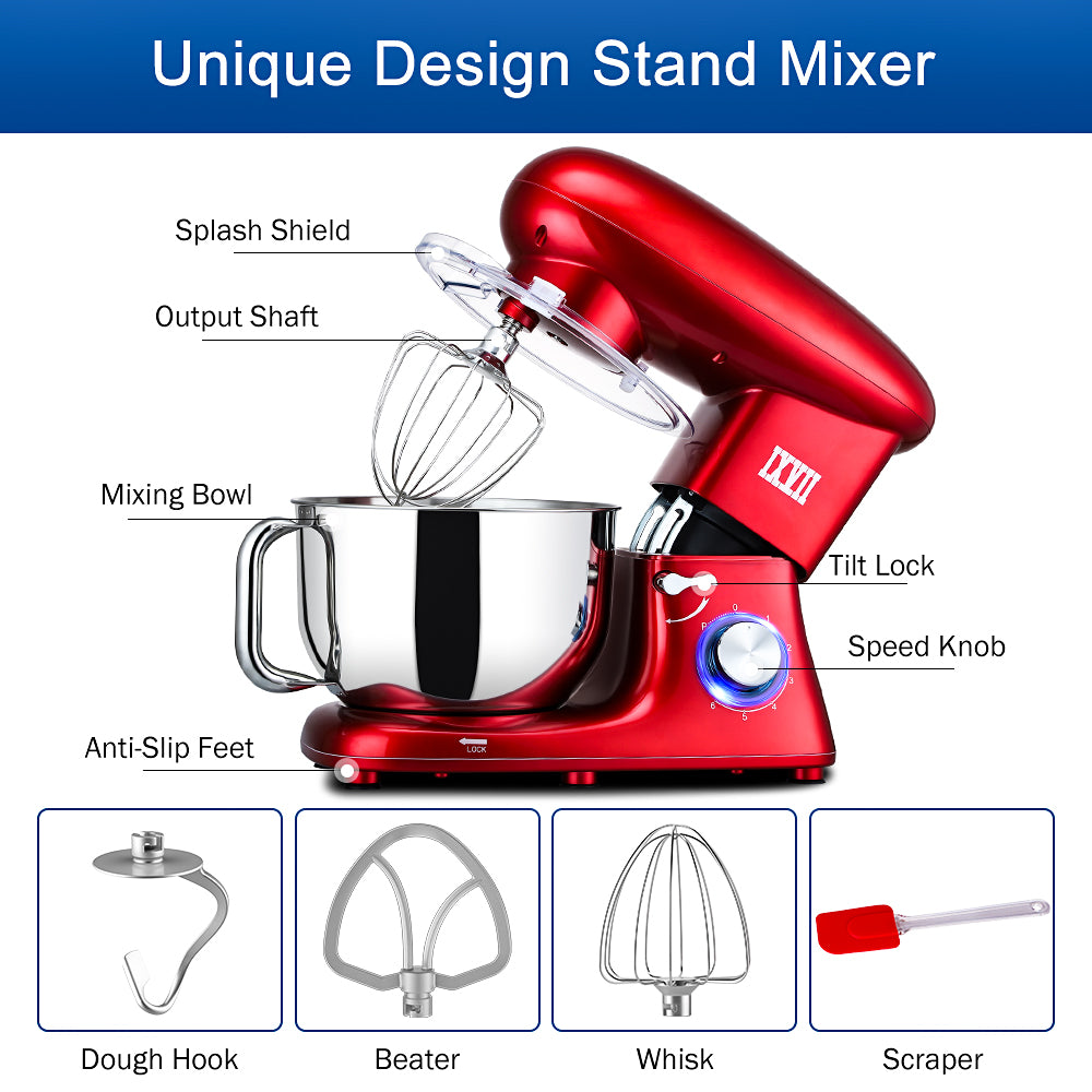 5.8QT Food Stand Mixer, Red, A3913