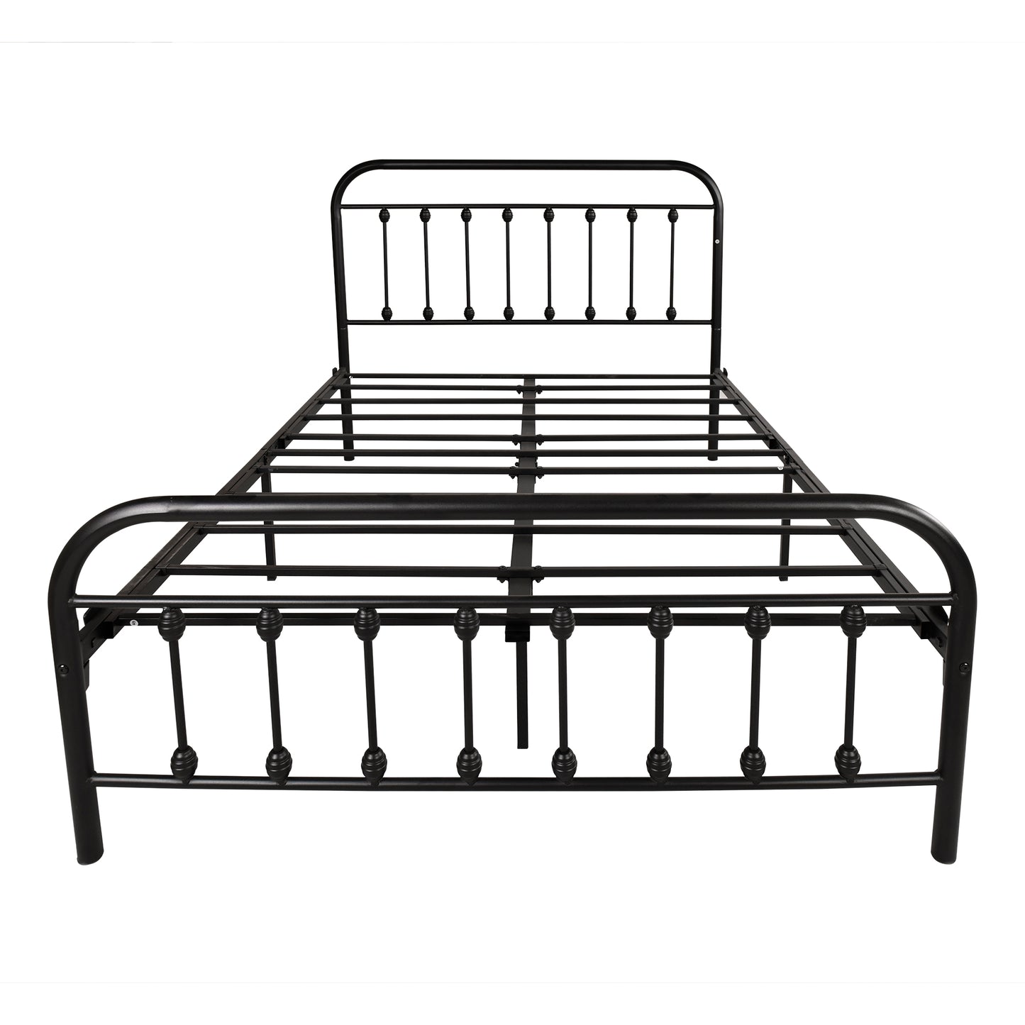 Metal Platform Bed Frame, Full Size Metal Bed for Kids&Adults, Heavy Duty Iron Bed Frame with Headboard&Footboard, Black Platform Full Bed No Spring Box Needed, Industrial Bedroom Furniture, A4420