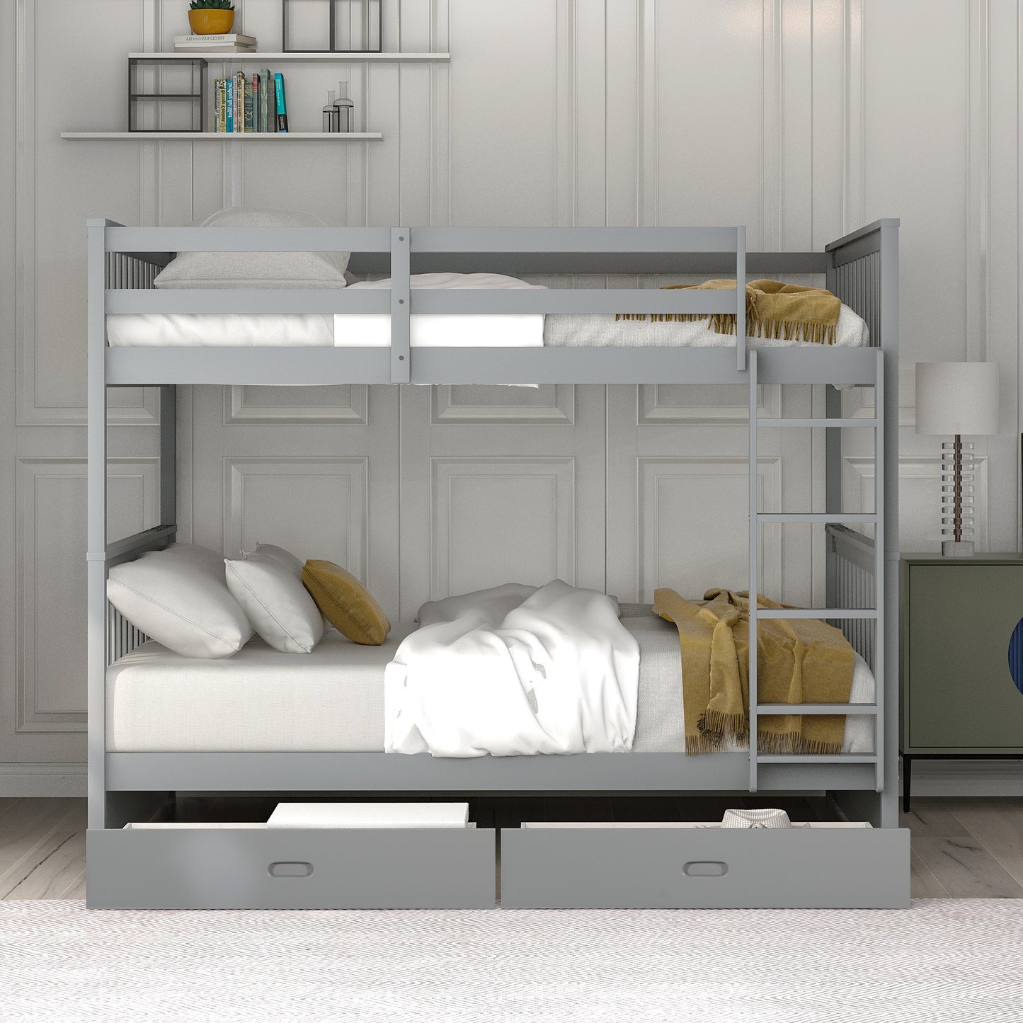 BTMWAY Bunk Bed with Storage, LJC