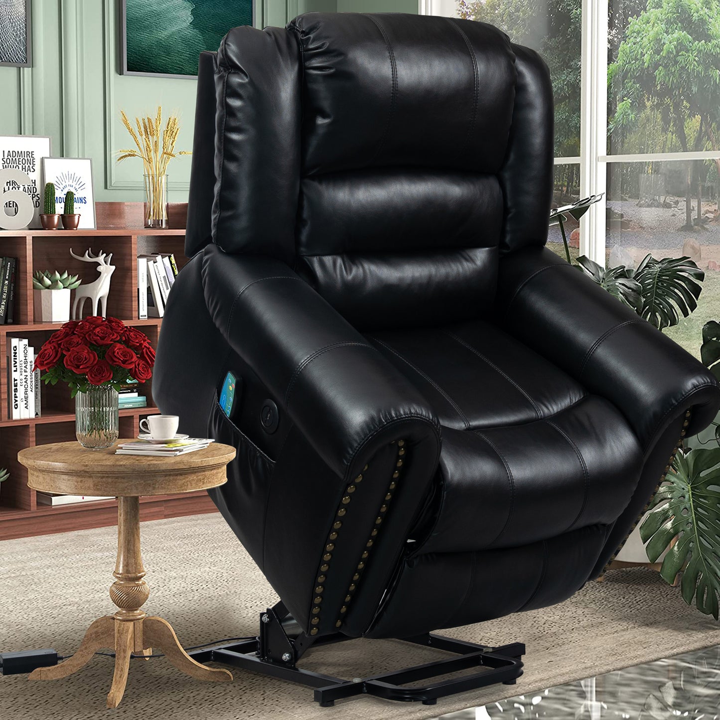 BTMWAY Faux Leather Power Lift Recliner, LJC03