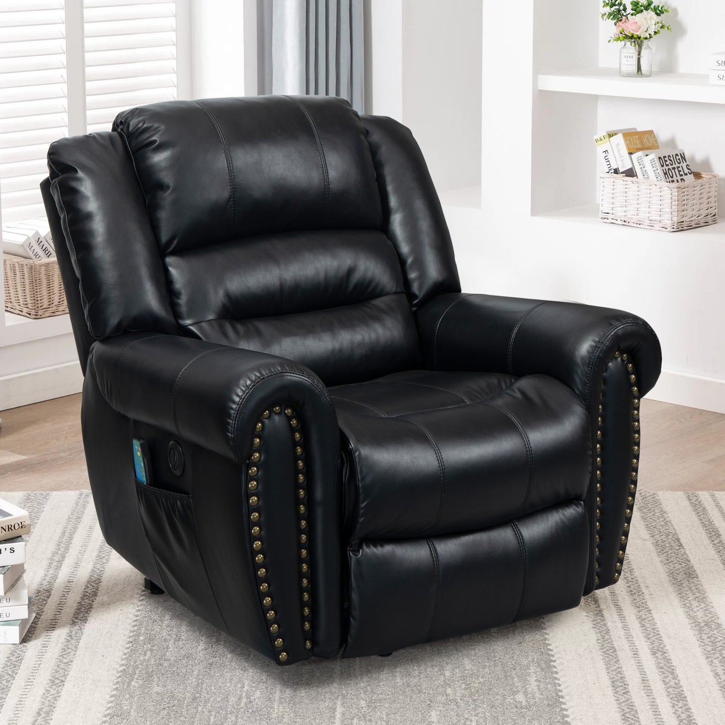 BTMWAY Faux Leather Power Lift Recliner, LJC03