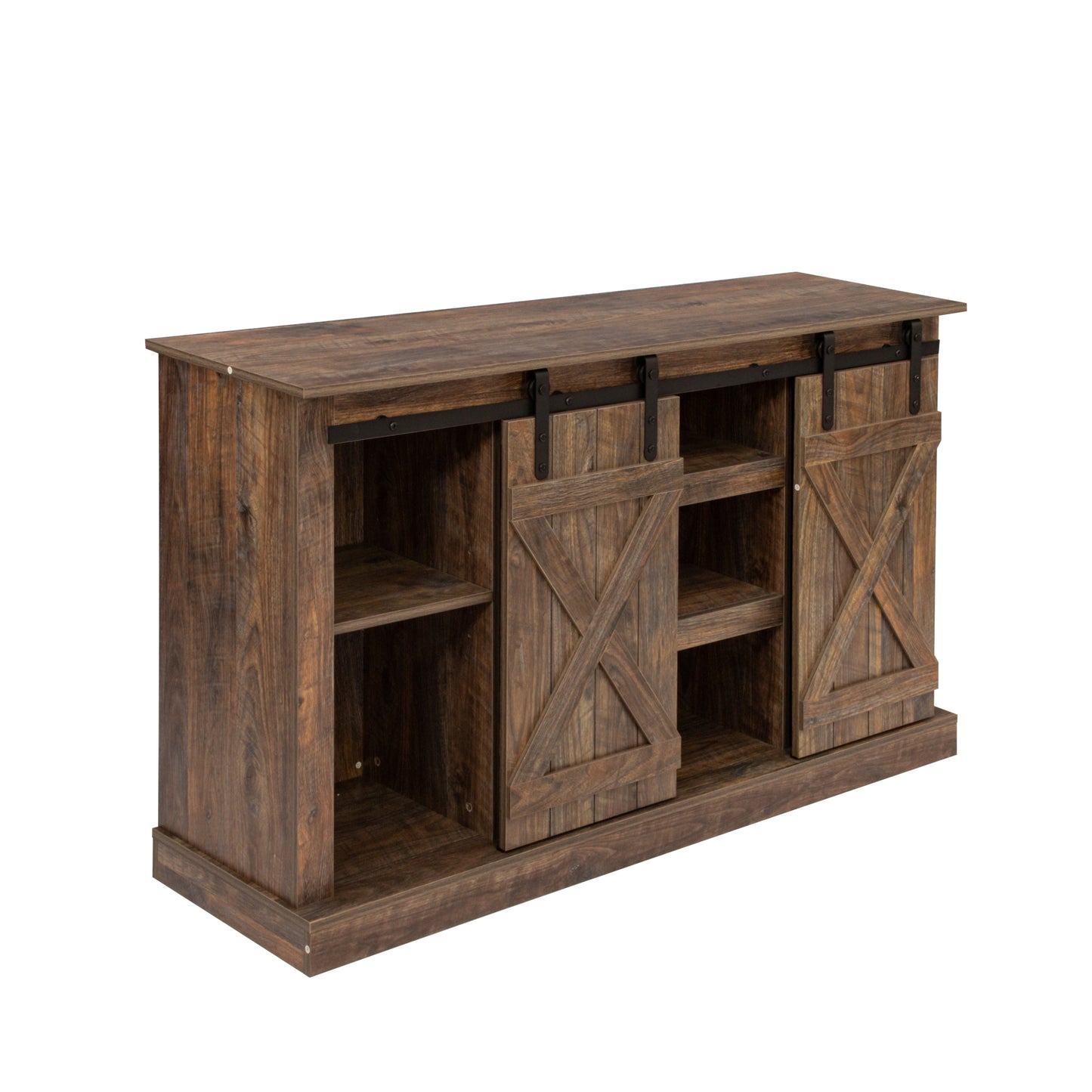 BTMWAY Farmhouse Barn Door TV Stand, LJC