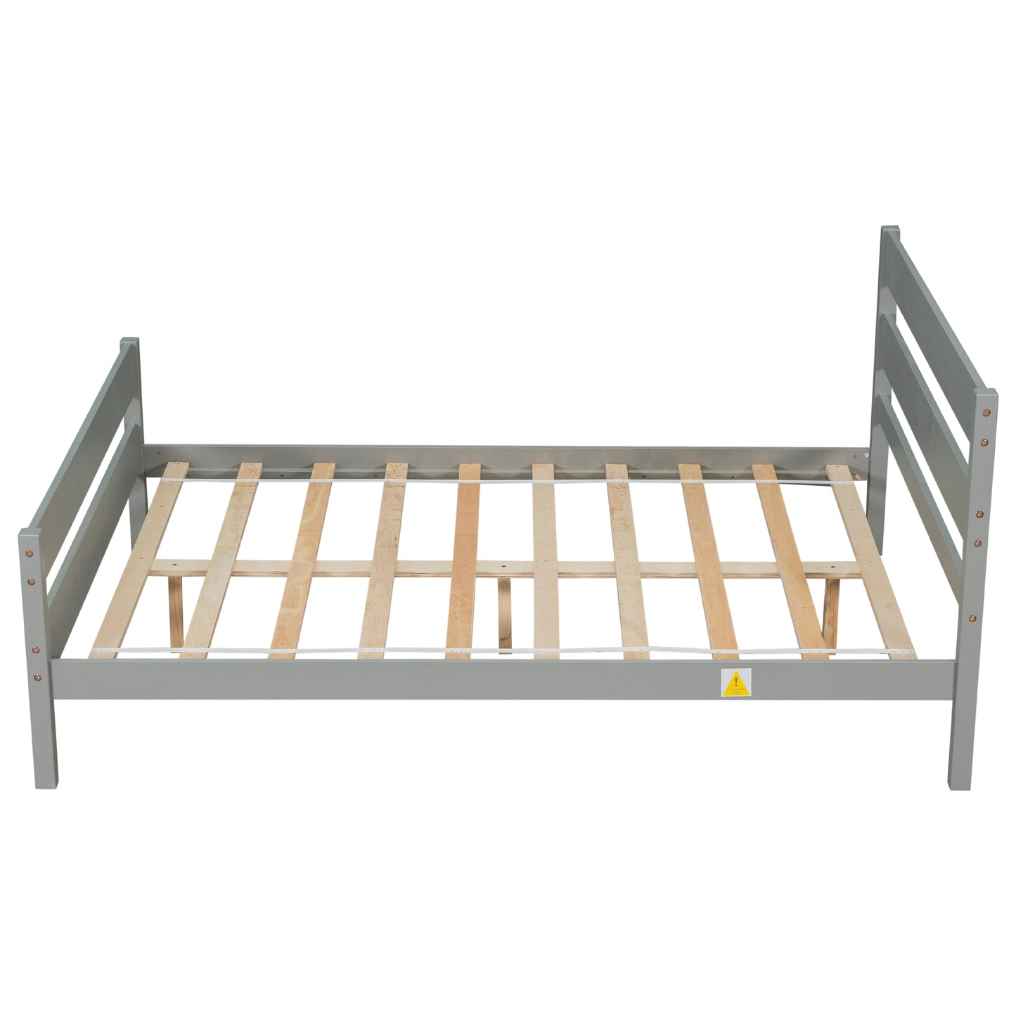 BTMWAY Wood Twin Bed Frame for Kids, Solid Wood Platform Bed Frame with Headboard and Footboard, LJC