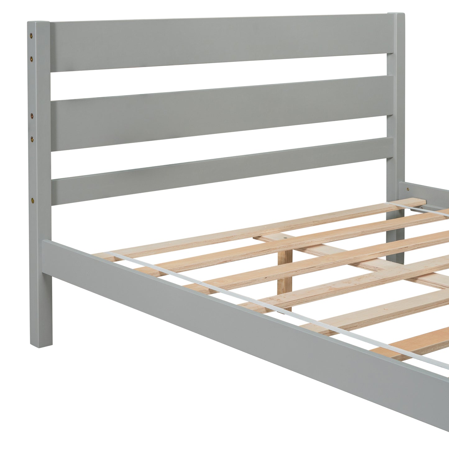 BTMWAY Twin Bed Frame with Headboard, Wood Platform Bed Frame, Modern Twin Size Bed Frame for Kids Teens, No Box Spring Needed, LJC