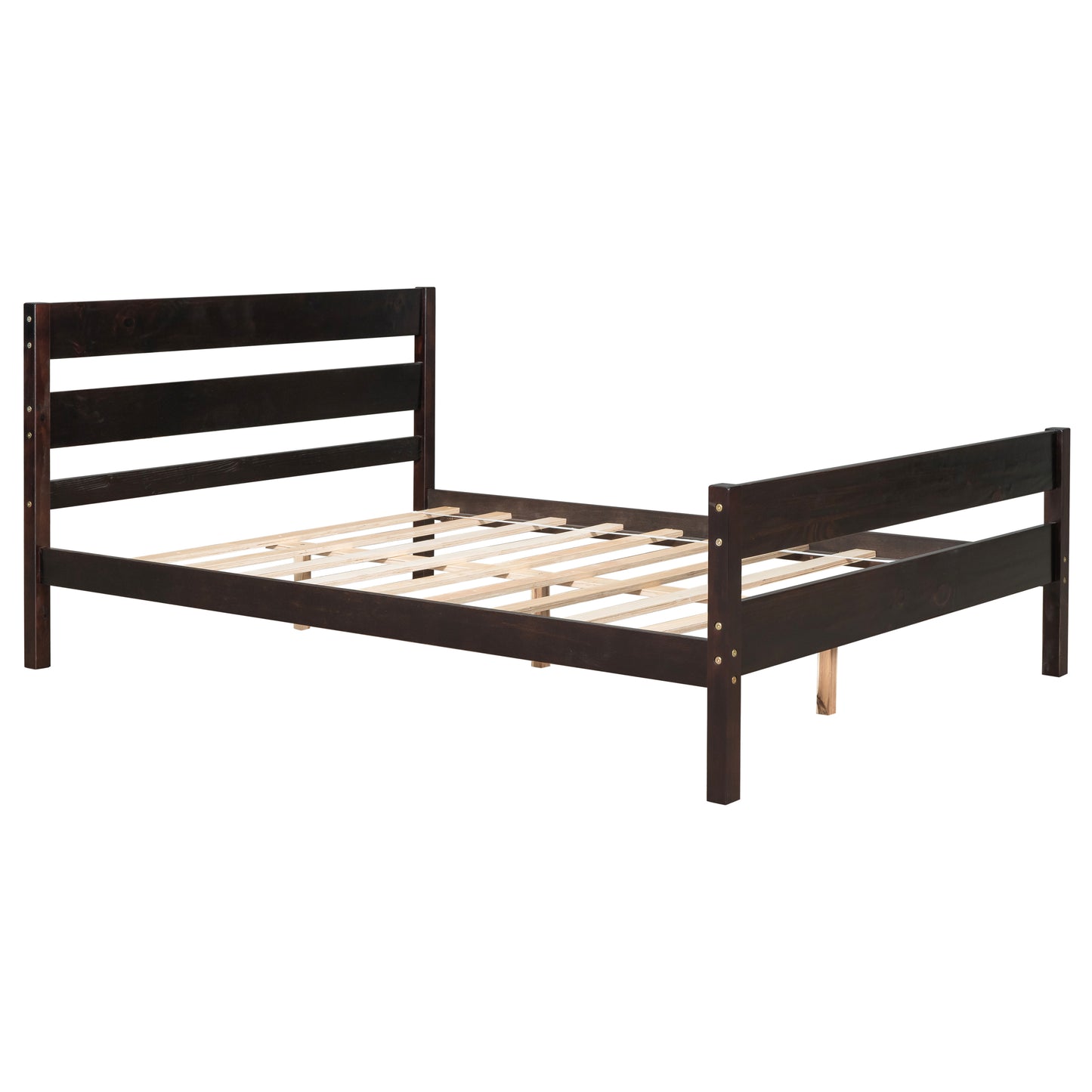 BTMWAY Twin Bed Frame with Headboard, Wood Platform Bed Frame, Modern Twin Size Bed Frame for Kids Teens, No Box Spring Needed, LJC