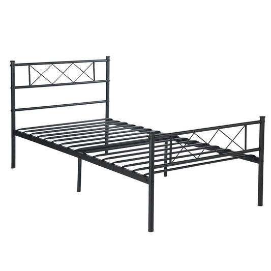 BTMWAY Twin Platform Bed Frame with Headboard, LJC