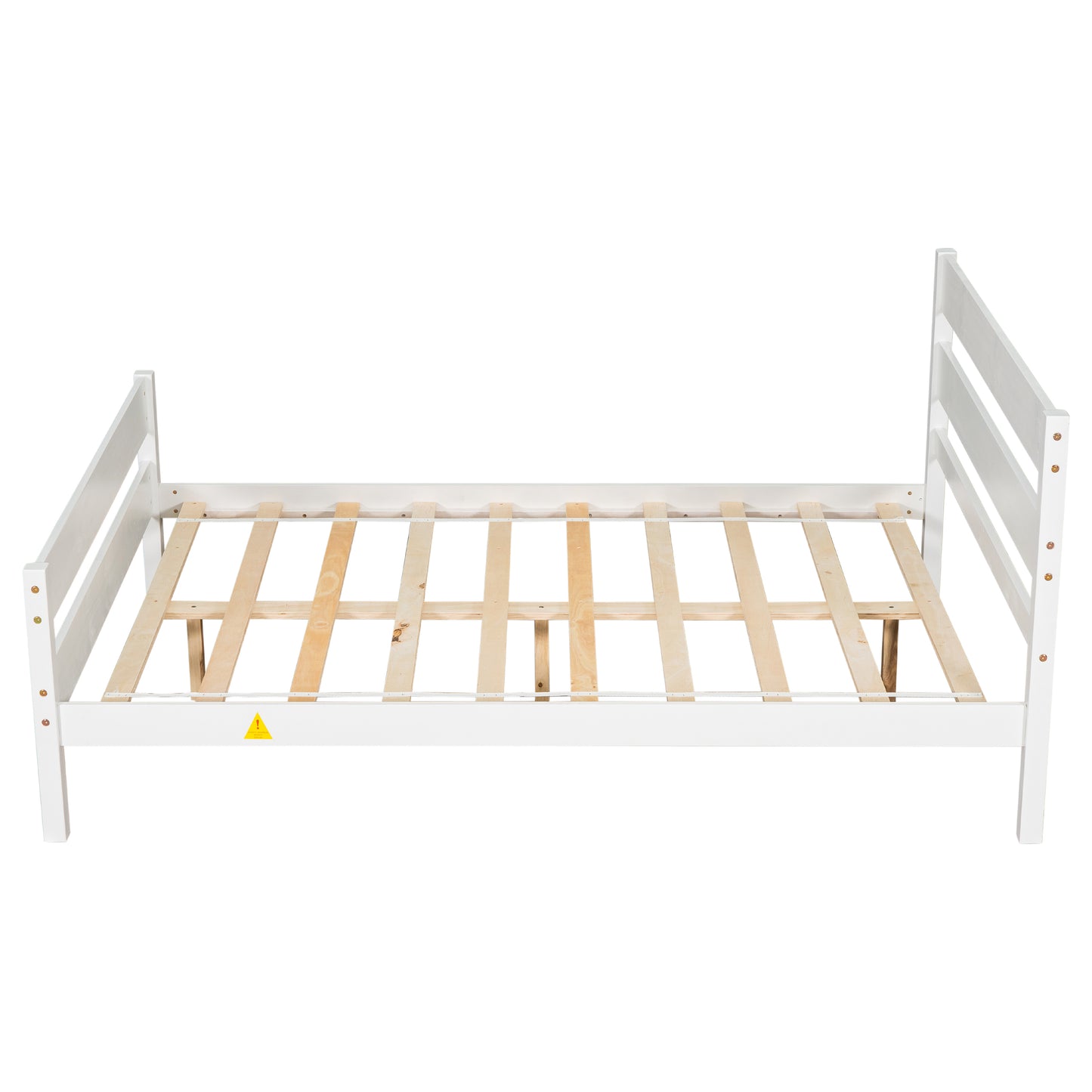 BTMWAY Wood Twin Bed Frame for Kids, Solid Wood Platform Bed Frame with Headboard and Footboard, LJC