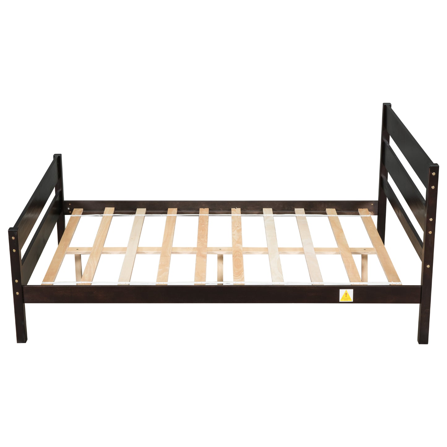 BTMWAY Wood Twin Bed Frame for Kids, Solid Wood Platform Bed Frame with Headboard and Footboard, LJC