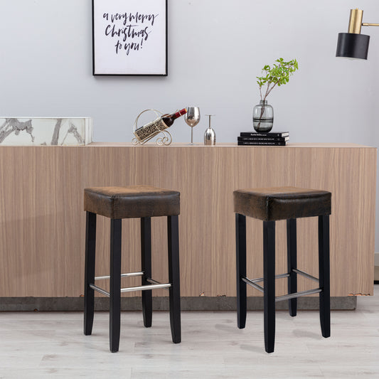 BTMWAY Counter Height Upholstered Bar Stools Set of 2, LJC