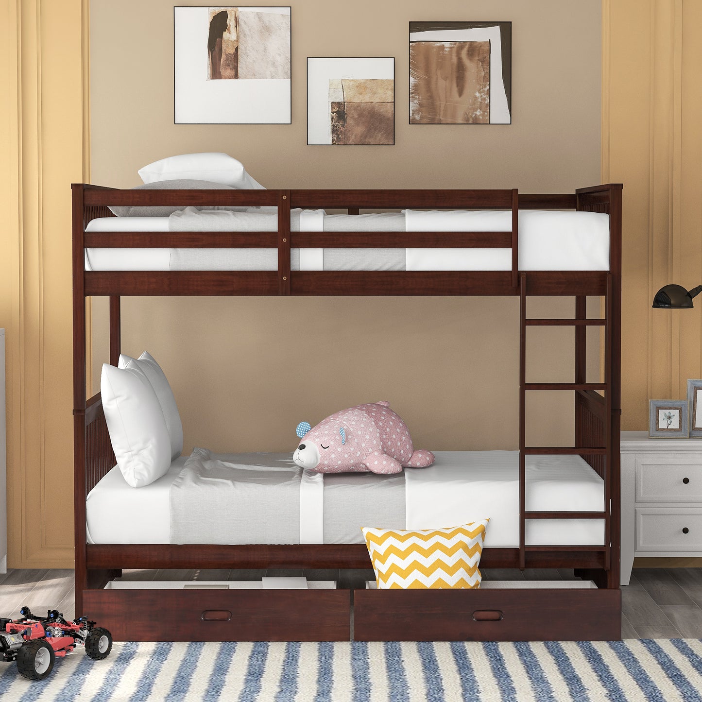 BTMWAY Bunk Bed with Storage, LJC