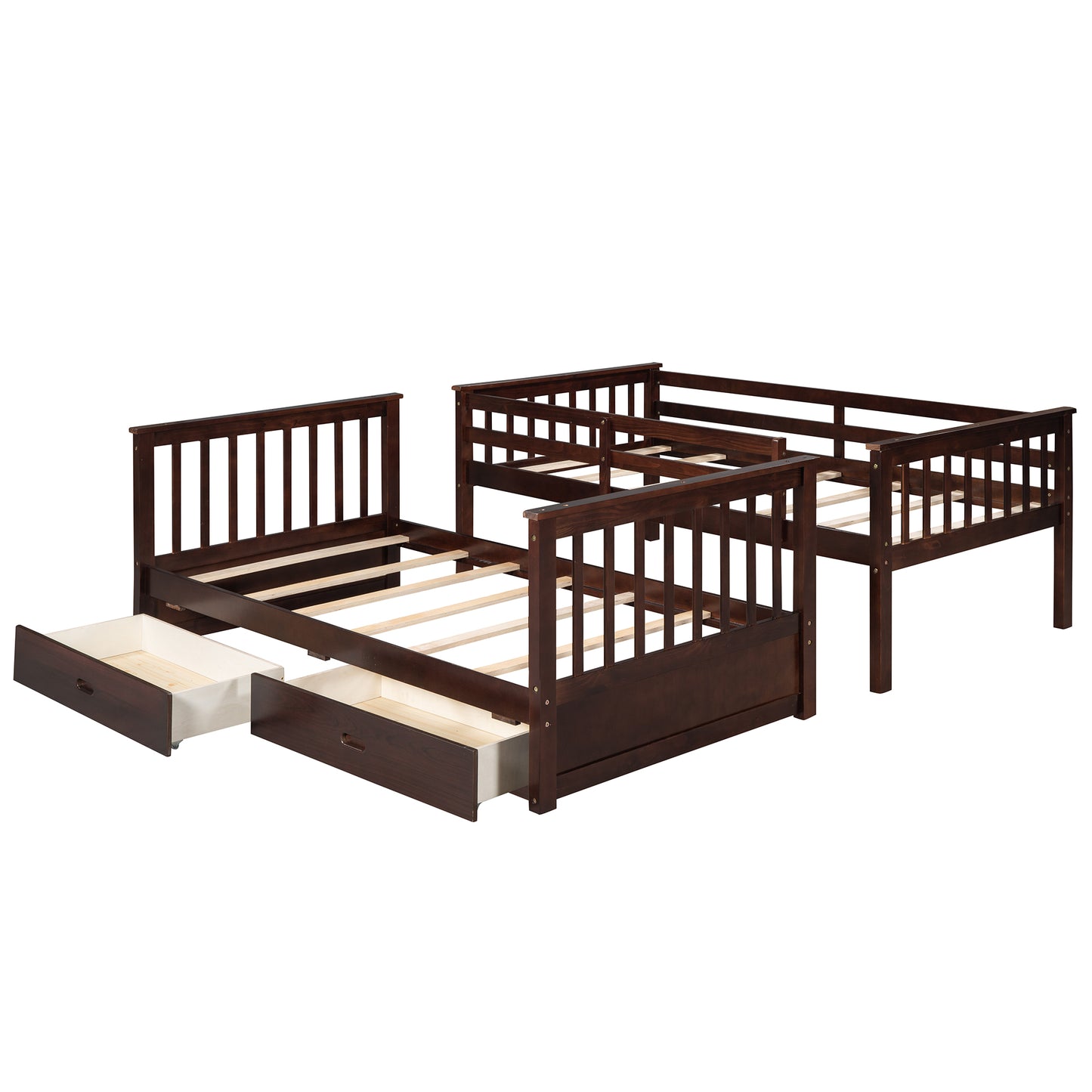 BTMWAY Bunk Bed with Storage, LJC