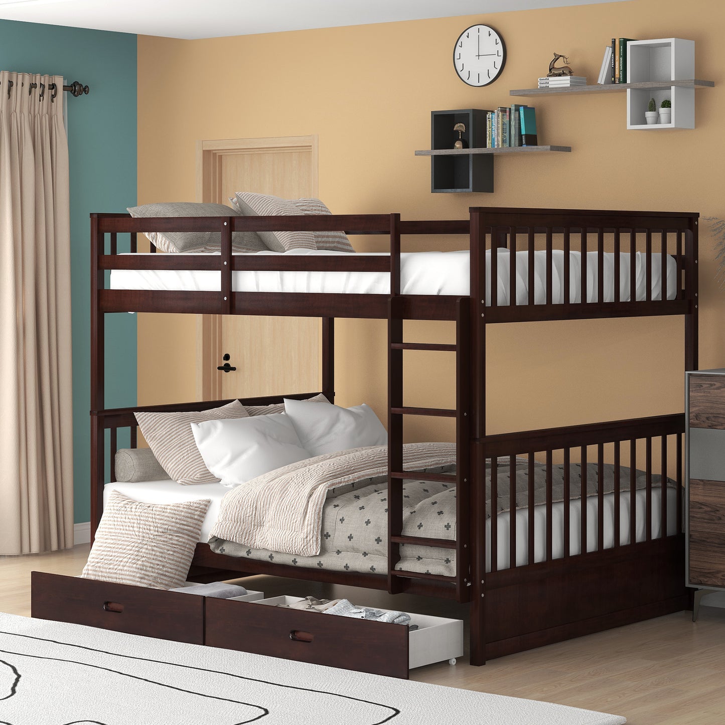 BTMWAY Bunk Bed with Storage, LJC