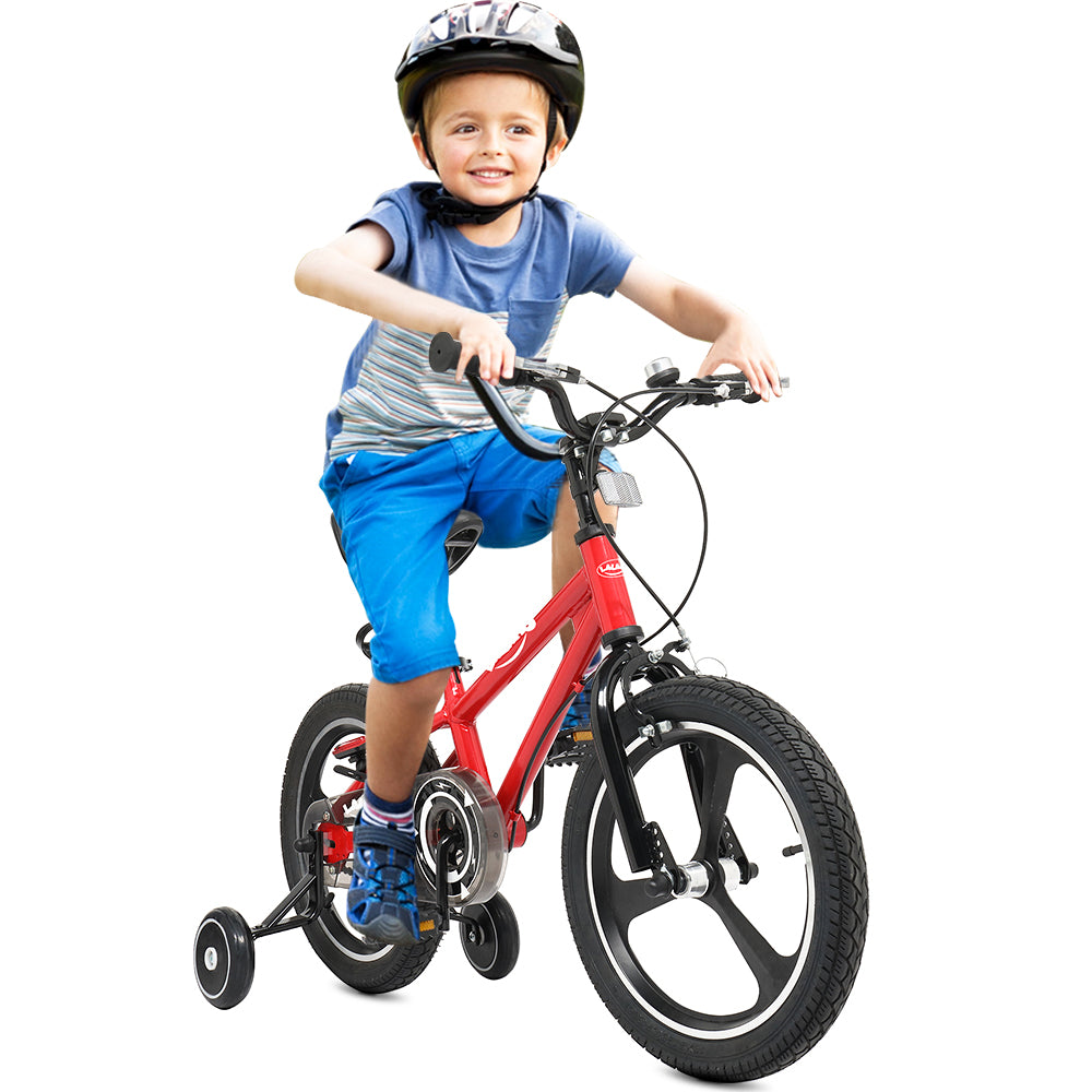 Kids Bike for Boys Girls, BTMWAY Kids' Bicycles with Training Wheels, 16 inch Bicycles for Kids, Kids Boys Bikes for 3-7 Years, Kids Bicycles with Adjustable Seat, Handlebars, Kickstand