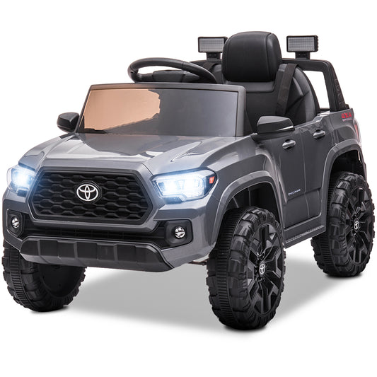 Officially Toyota Tacoma 12V Ride on Cars with Remote Control, Battery Powered Ride on Toys for Toddlers Kids, Kids Electric Cars with Light, USB, Music, FM, MP3, Boys Girls Gifts for 3-5 Ages