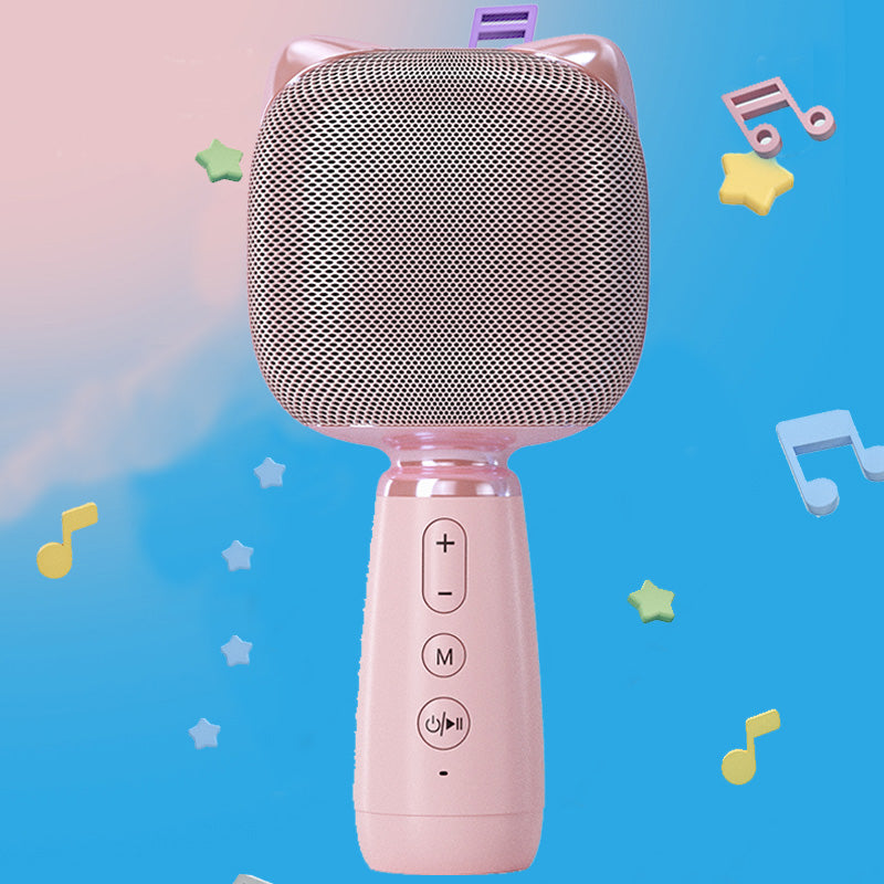 Wireless Bluetooth Karaoke Microphone for Kids Birthday Gifts, 2 in 1 Portable Handheld Microphone Speaker for Singing, Recording, Party, Voice Changer