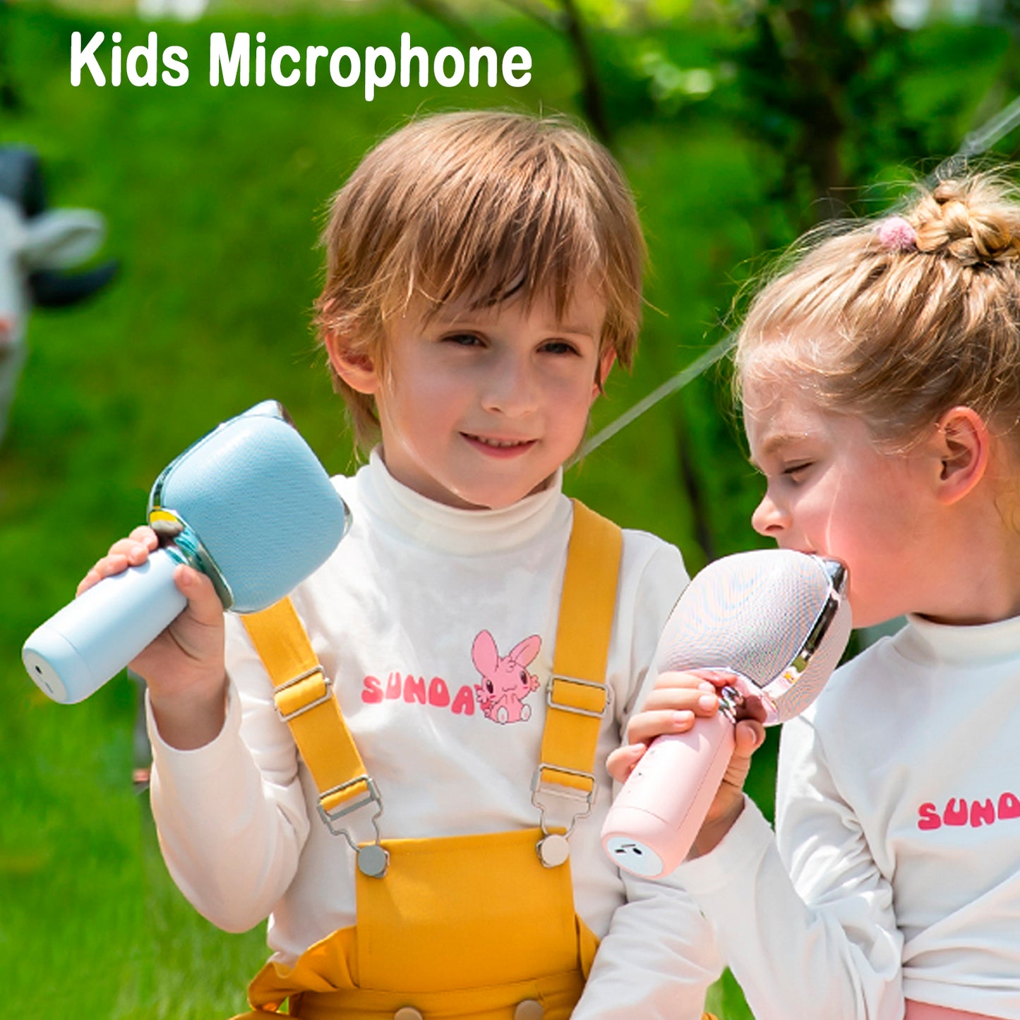 Wireless Bluetooth Karaoke Microphone for Kids Birthday Gifts, 2 in 1 Portable Handheld Microphone Speaker for Singing, Recording, Party, Voice Changer