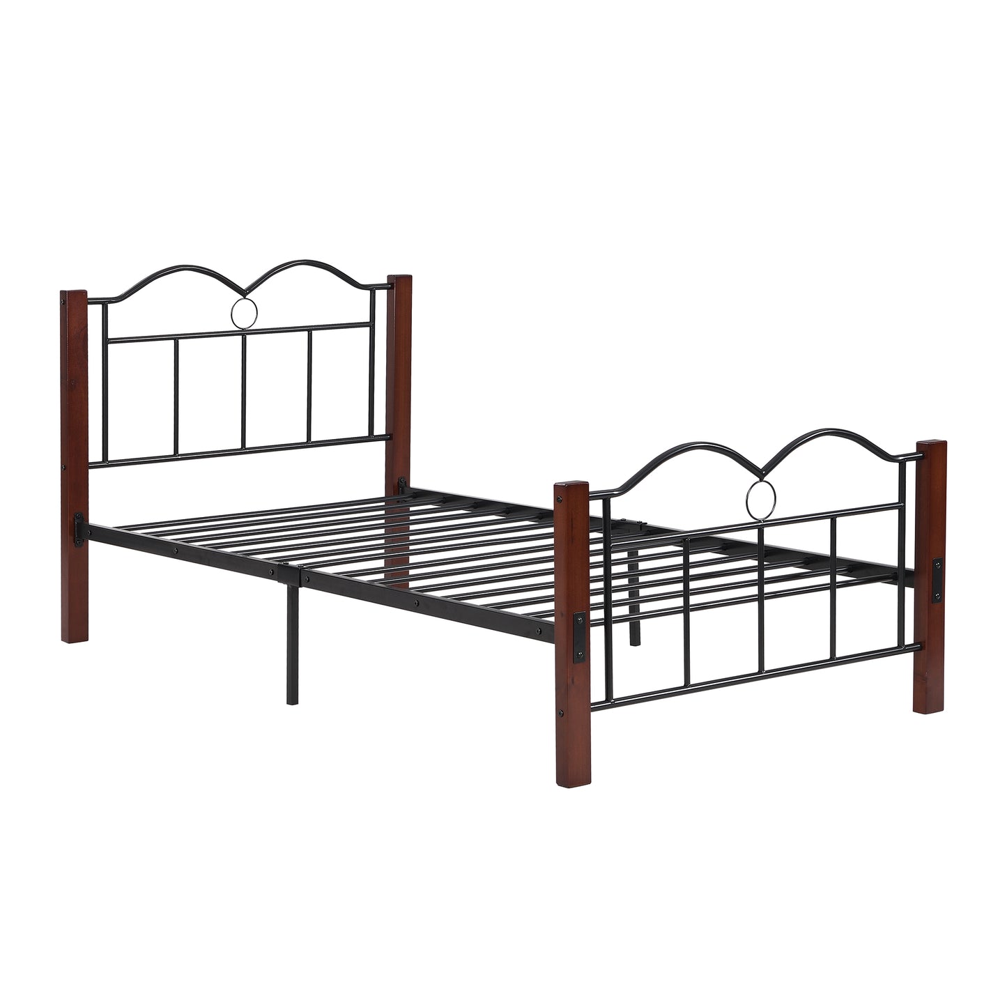 BTMWAY Twin Bed Frame, New Upgraded Metal Twin Size Platform Bed with Headboard and Footboard