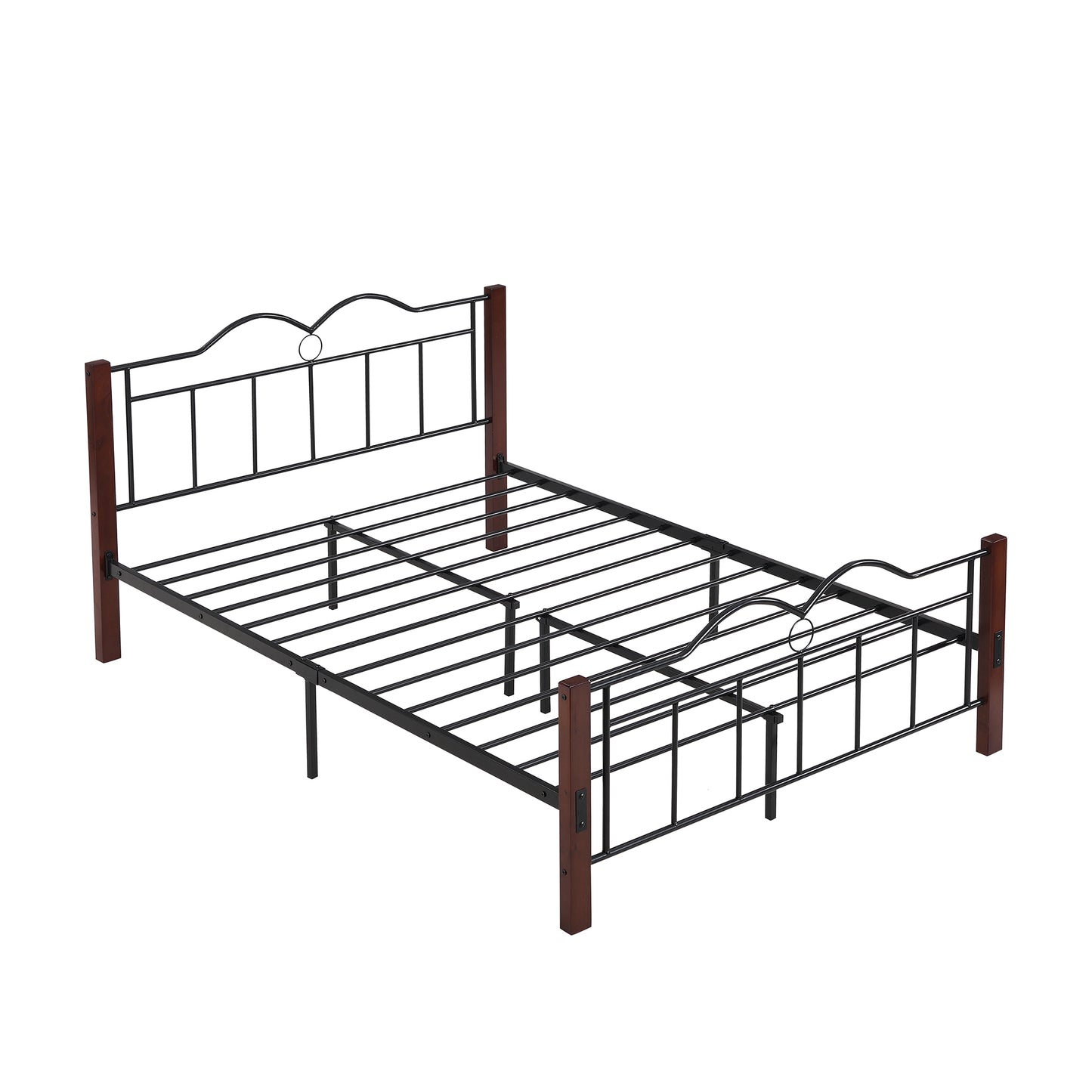 BTMWAY Twin Bed Frame, New Upgraded Metal Twin Size Platform Bed with Headboard and Footboard