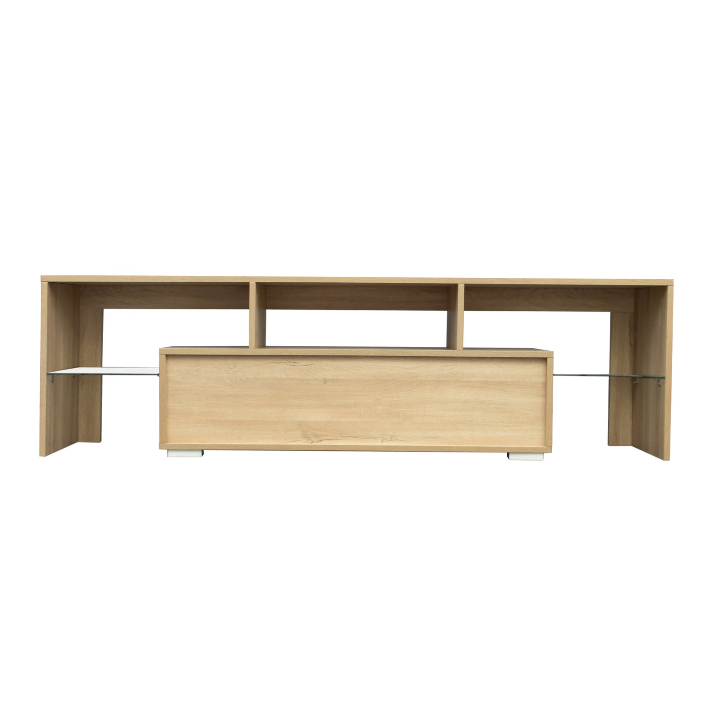 BTMWAY Farmhouse TV Console Table, Living Room Wooden TV Stand for 32-70 inch Television, LJC