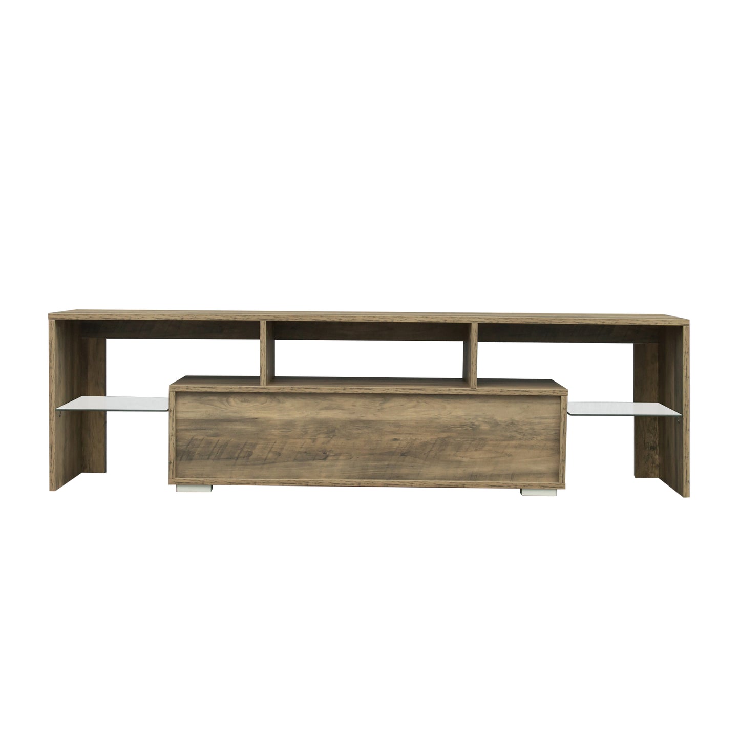 BTMWAY Farmhouse TV Console Table, Living Room Wooden TV Stand for 32-70 inch Television, LJC